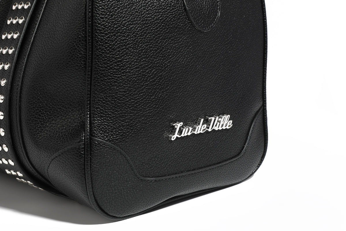 Mini Lady Vamp Tote in Matte Black by Lux De Ville (with crossbody strap) main image 1
