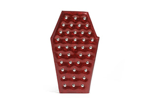 Red Rum Sparkle Studded Coffin Wallet - Back