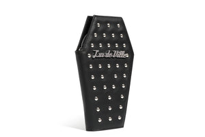 Black Studded Coffin Wallet - Front Angle