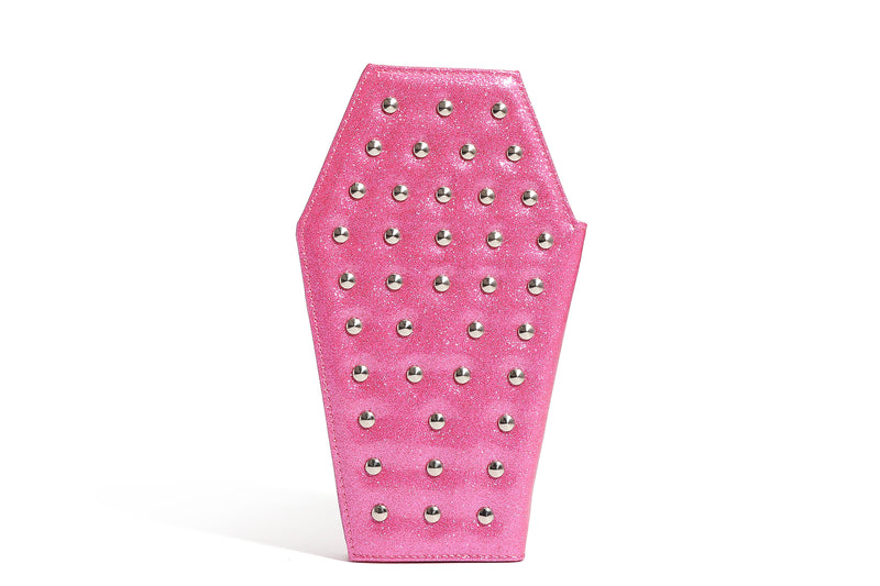 Winkle Pink Studded Coffin Wallet - Back