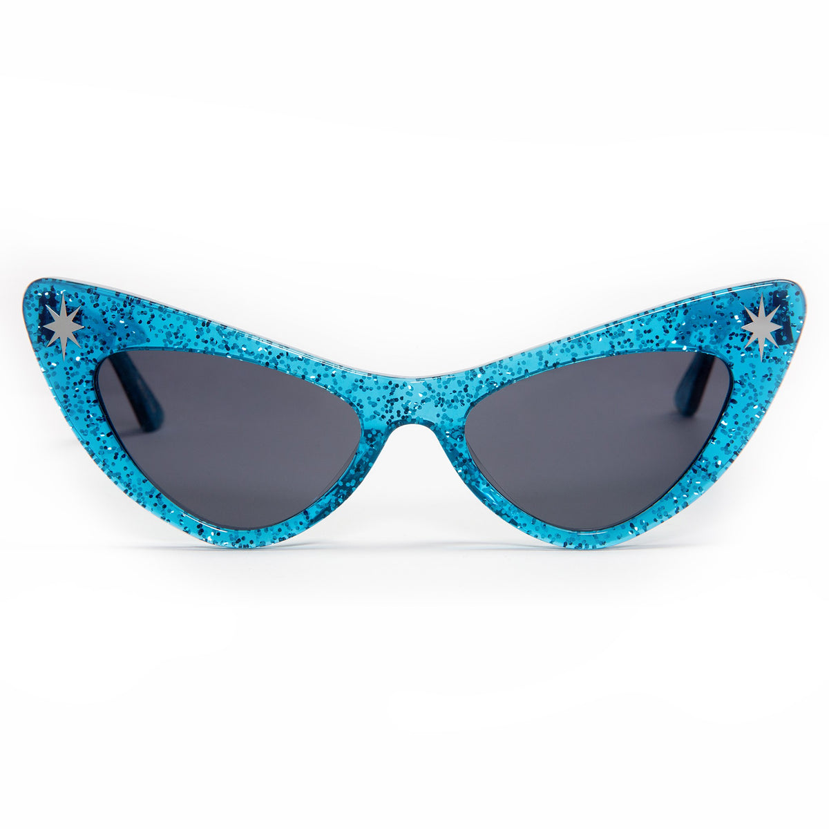 Vintage Blue Glitter Sunglasses RUNWAY LOOK 35 – CLEO BLUE GLITTER SUNGLASSES X EMMANUELLE  main image 2