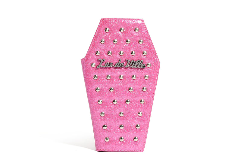 Winkle Pink Studded Coffin Wallet - Front