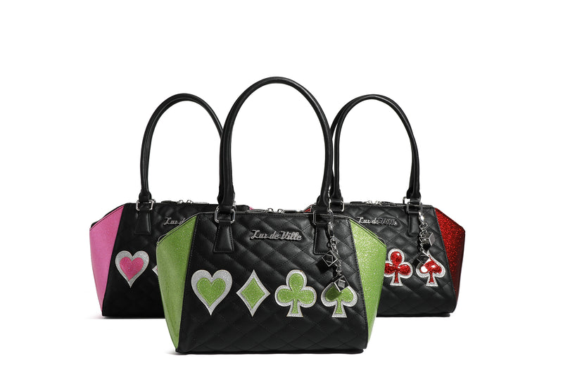 Black with Winkle Pink Sparkle De Lux Tote - Collection