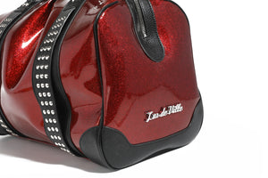 Black and Red Rum Sparkle Large Evie Tote - Detail