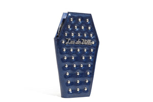 Royal Blue Studded Coffin Wallet - Front Angle