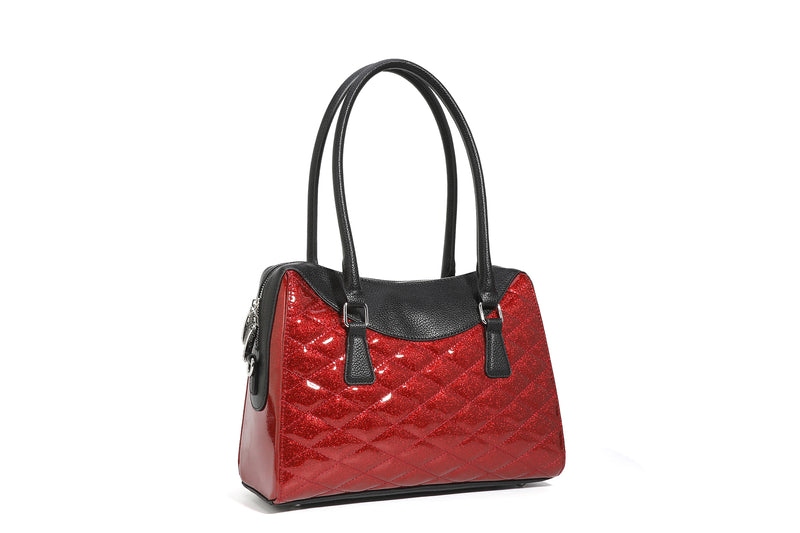 Black and Red Rum Sparkle Route 66 Tote Back