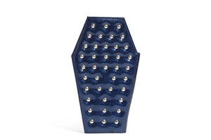 Royal Blue Studded Coffin Wallet - Back