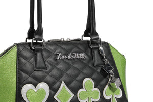 Black with Envy Green Sparkle De Lux Tote - Detail