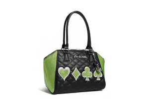 Black with Envy Green Sparkle De Lux Tote - Front