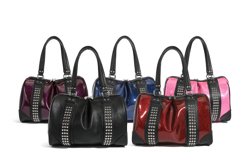 Black and Royal Blue Sparkle Evie Tote - Collection
