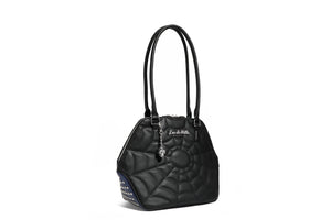 Black and Royal Blue Sparkle Glampira Tote - Front