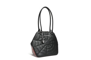 Black and Red Rum Sparkle Glampira Tote - Front