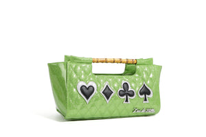 Envy Green Sparkle Paradise Card Clutch - front