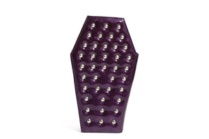 Poisonous Purple Studded Coffin Wallet - Back