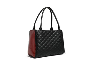 Black and Red Rum Sparkle Lucky Me Tote - Back