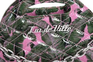Pink Palm Sparkle - Half Moon Tiny Tote