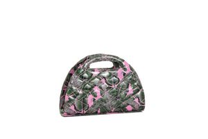 Pink Palm Sparkle - Half Moon Tiny Tote - back