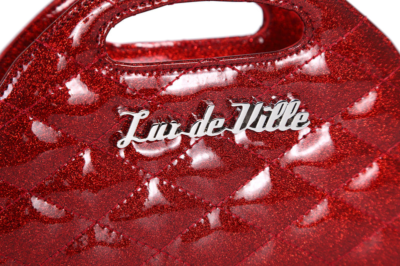 Red Rum Sparkle - Half Moon Tiny Tote - Front Detail