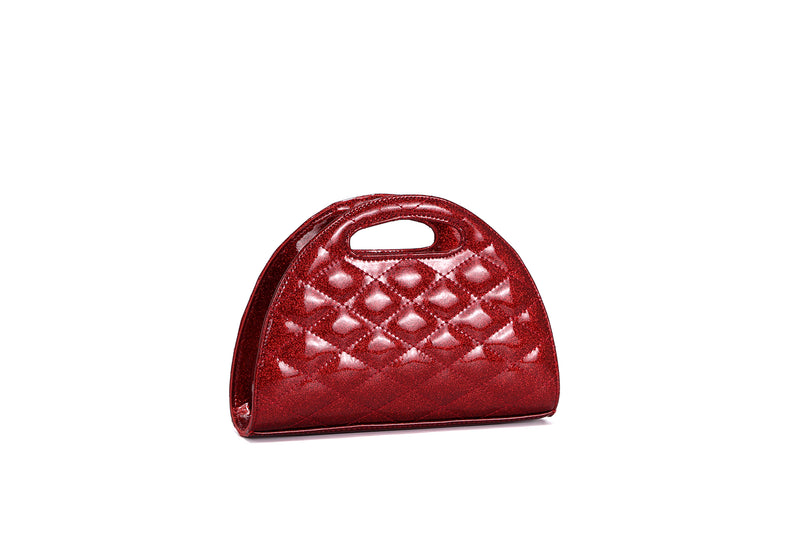 Red Rum Sparkle - Half Moon Tiny Tote - Back