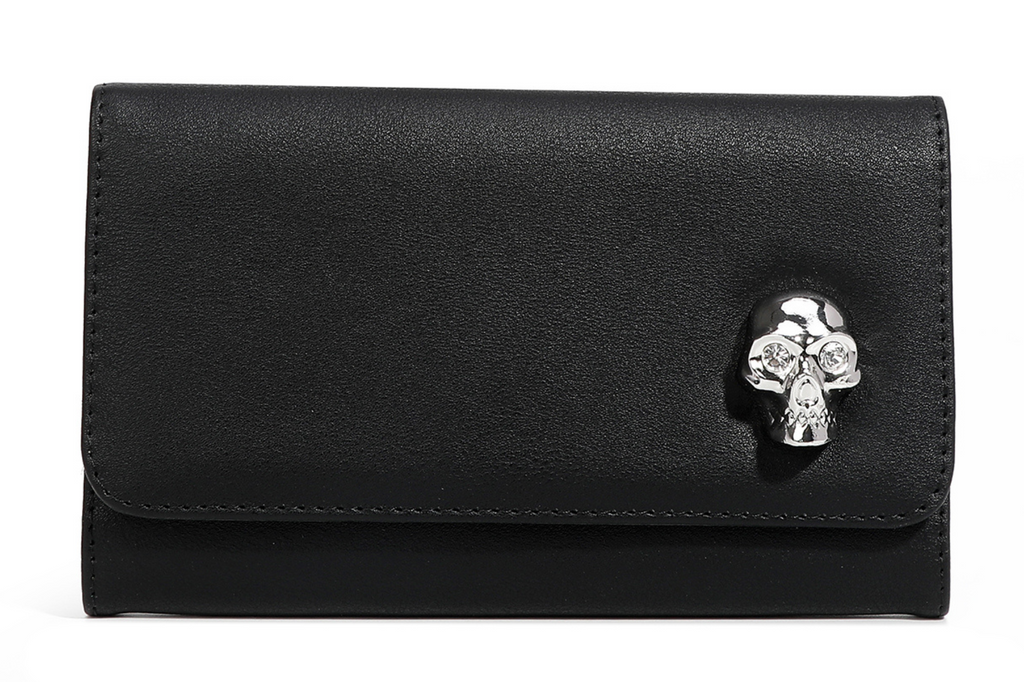 Lady Vamp Wallet - Black Smooth - Front