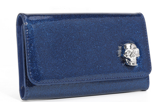 Lady Vamp Wallet - Royal Blue Sparkle - Front Angle