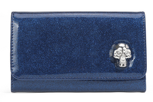 Lady Vamp Wallet - Royal Blue Sparkle - Front