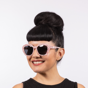 Dahlia Sunglasses - Hot Pink Acetate Frame with Black Smoke Lens