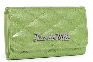 Route 66 Wallet - Green Envy Sparkle - Front Angle