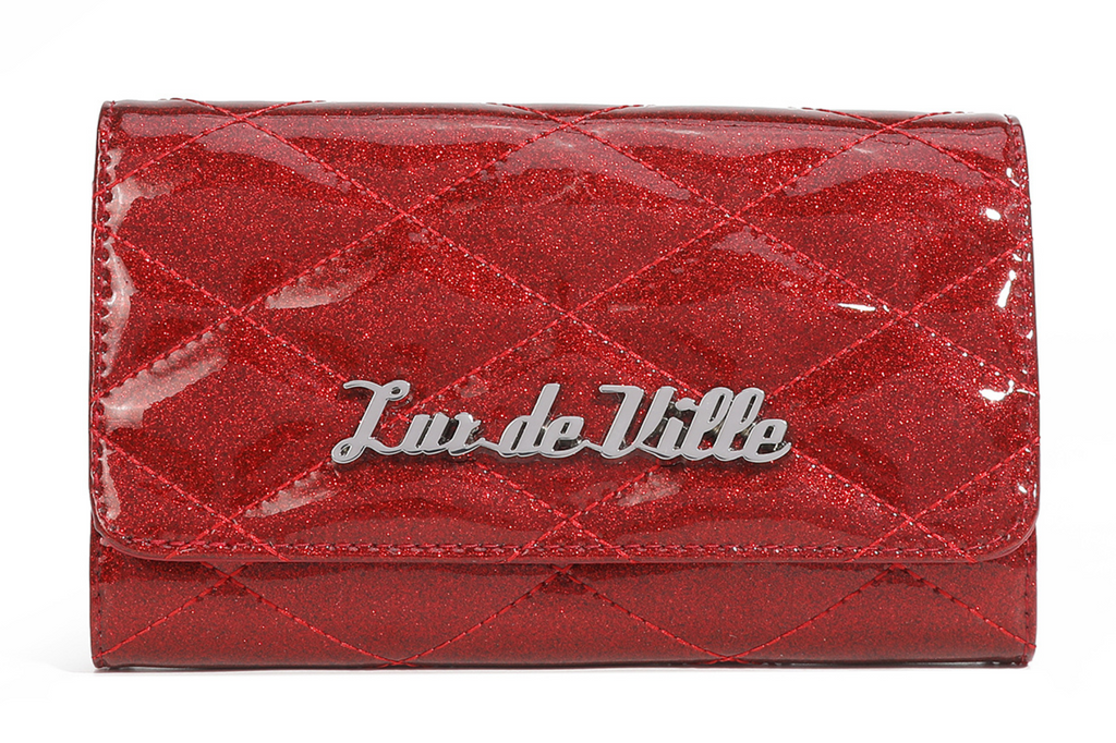 Lux De Ville Hot Rod Wallet Sizzle Pink Sparkle : : Fashion
