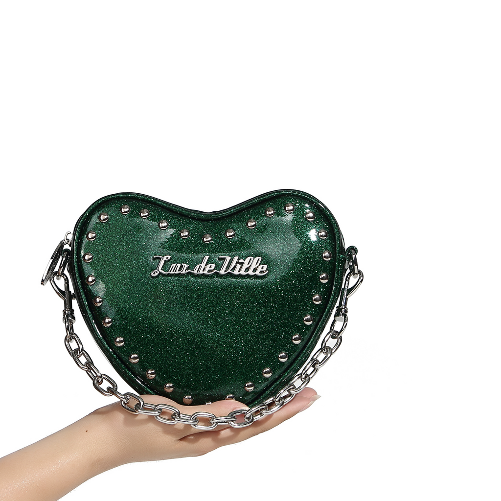 Tainted Love Tiny Tote - Venus Green - front size reference