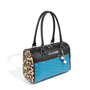 Black and Villain Blue Sparkle Hotrod Medium Tote