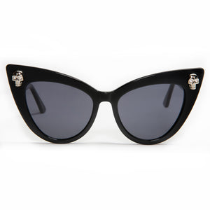 Queen Bee with Skulls Sunglasses Black