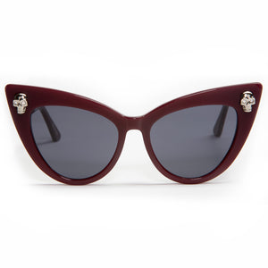 Queen Bee with Skulls Sunglasses Red