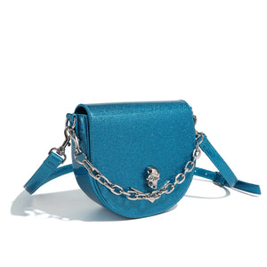 Wicked Tiny Tote - Villain Blue - front with strap