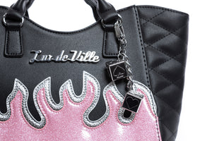 Black with Bashful Blush Sparkle Mini Stardust Tote