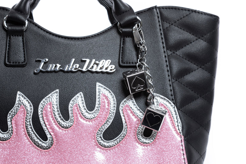 Black with Bashful Blush Sparkle Mini Stardust Tote