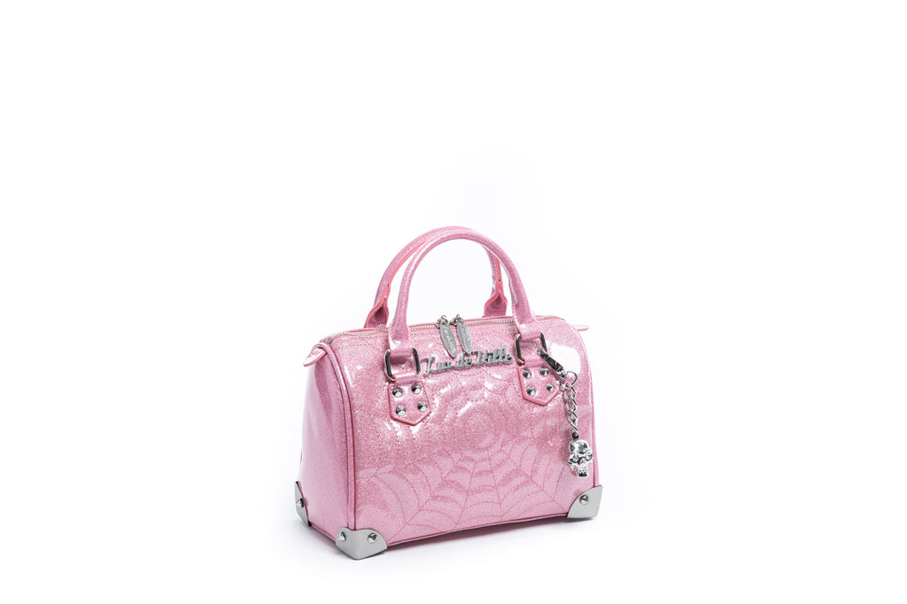 bashful blush sparkle mini maltese tote