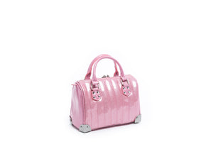 bashful blush sparkle mini maltese tote