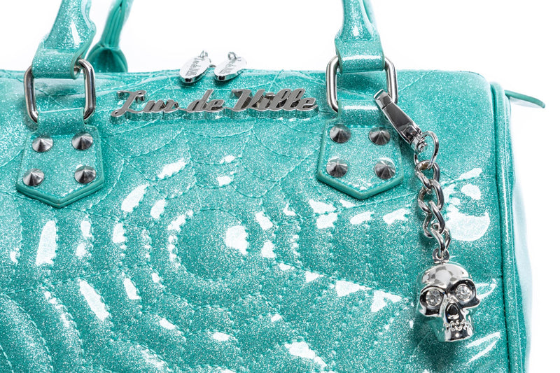 Mermaid Blue Sparkle Mini Maltese Tote