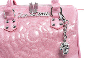 bashful blush sparkle mini maltese tote