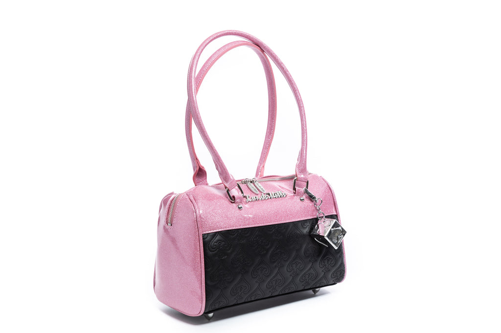 Bashful Blush Sparkle & Black Atomic Spade Tote