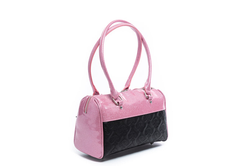 Bashful Blush Sparkle & Black Atomic Spade Tote