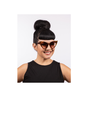 Victorian Sunglasses Retro Gothic Leopard Tortoise frame with cat-eye shape. Featuring UV400 protection, the Lux de Ville logo on the inside of the arm and all come with dark lenses.